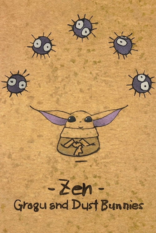 禅 グローグーとマックロクロスケ (Zen - Grogu and Dust Bunnies)